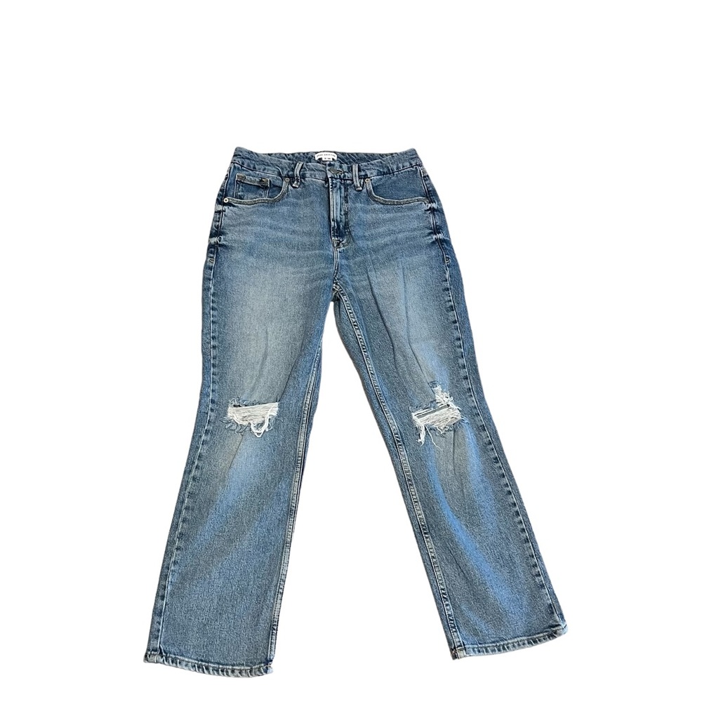 Good American Blue Straight Leg Jeans
